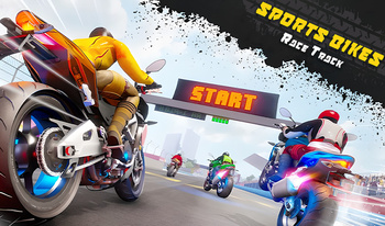 Sports Bikes Race Track