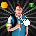 Clicker: Schoolboy. Get to the end!