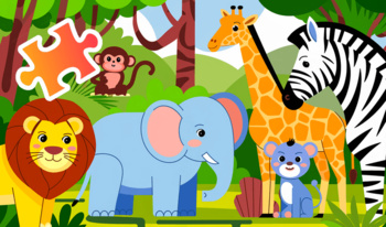 Jigsaw puzzles for kids: animals