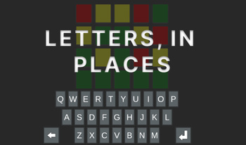 Letters, in places!