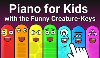 Piano for Kids with the Funny Creature-Keys