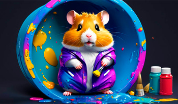 3D ASMR Hamster Paint