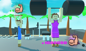 Beach gym simulator: become the strongest