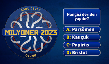 Milyoner 2023 Soru Cevap Oyunu