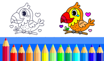 Coloring book - funny animals