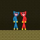 Red and Blue Stickman Huggy