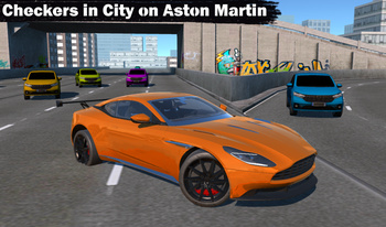 Checkers in City on Aston Martin