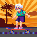 Grandma on a skateboard:a tenacious pensioner