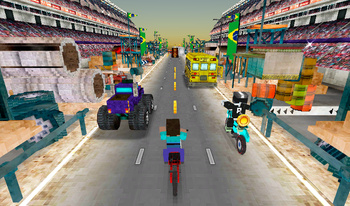 Nubik on a Motorcycle: Racing in the City