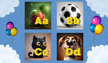 Alphabet for children from A to Z