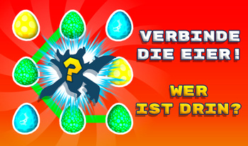 Verbinde die Eier! Wer ist drin?