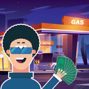 Lazy gas station. Idle tycoon