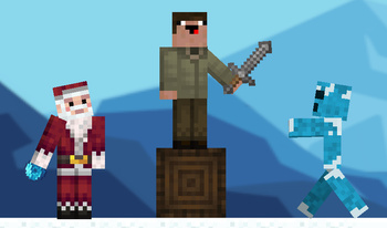 Noob and Pro save Santa